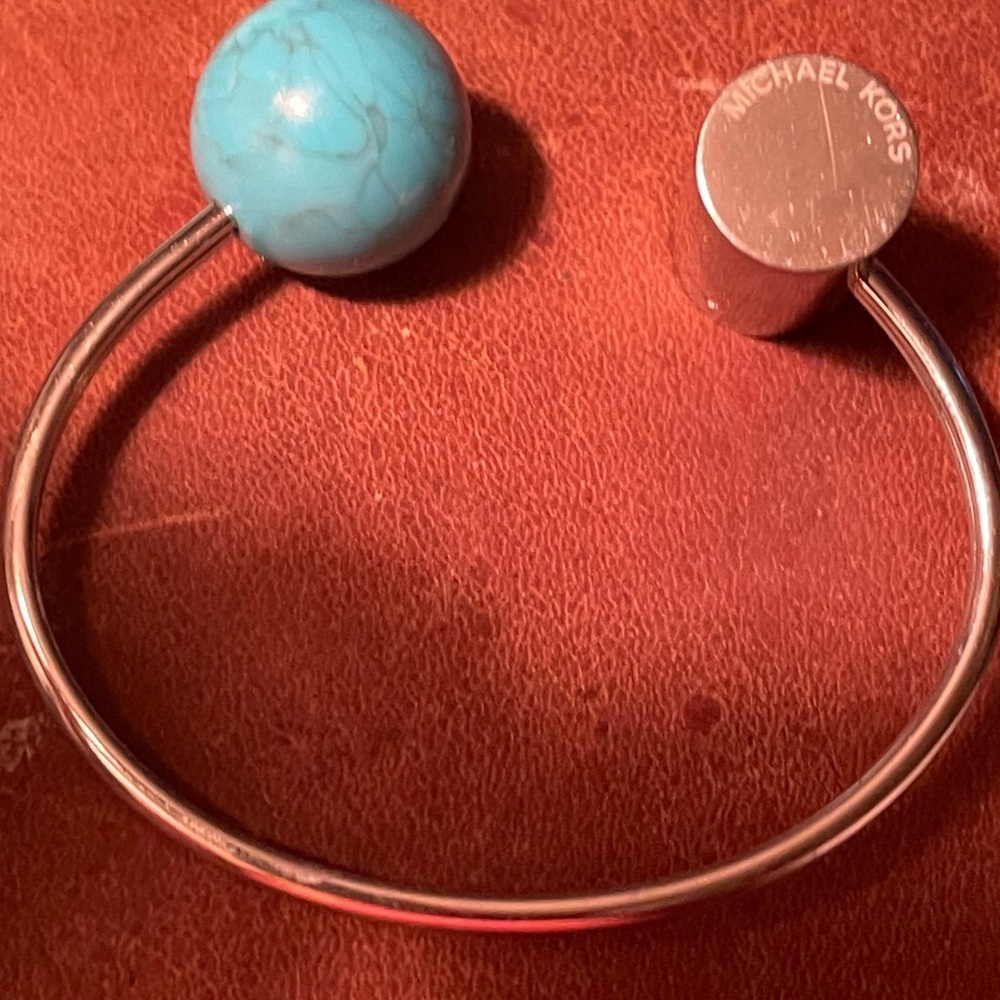 Michael Kors Silver and Turquoise Bracelet